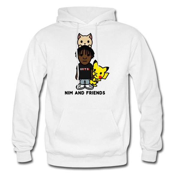 Nim & Friends Heavy Blend Adult Hoodie - white