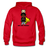 Nim & Friends Heavy Blend Adult Hoodie - red